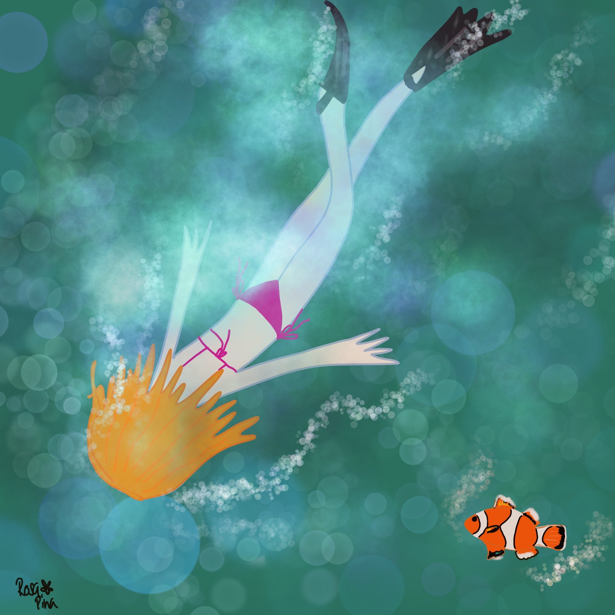 Mermaid (High quality Giclee Fine Art PRINT)